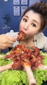 fried pork leg with sauce | ASMR FOOD