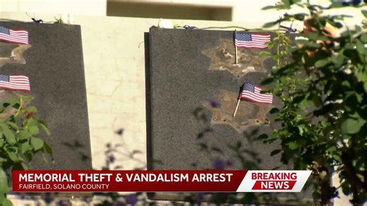 Man arrested after Solano County memorials for fallen first responders and veterans vandalized
