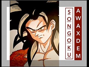No.1475 HOW TO DRAW SON GOKU SUPER SAIYAN 4 ⚡