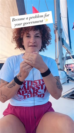 Become a problem ✊✊🇵🇸 #globalmovementtogaza #globalsumudflotilla #sailtogaza #freepalestine | Carsie Blanton