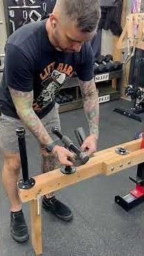 DIY seated calf raise made from a simple belt squat