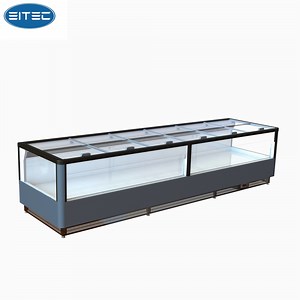 [Hot Item] Commercial Supermarket Display Island Single Frozen Food Cabinet Freezer