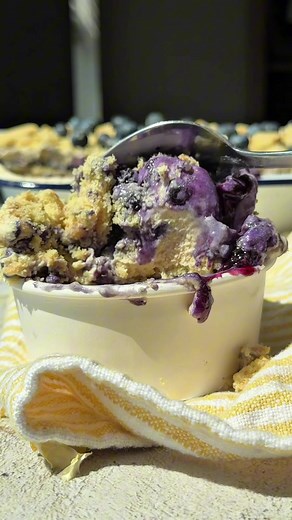 Blueberry Pie Pudding — No Bake Shortbread Custard