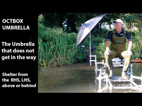 OCTBOX Umbrella that can be setup in numerous postions without getting in the way