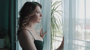 Beautiful Brunette Woman Big Breasts Black Stock Footage Video (100% Royalty-free) 1094188497 | Shutterstock