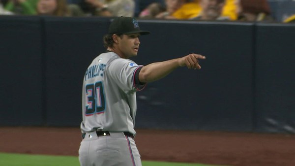 Tyler Phillips induces a double play