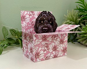 Black Cockapoo Card: 3D Dog Lover Gift Card Holder - Etsy UK