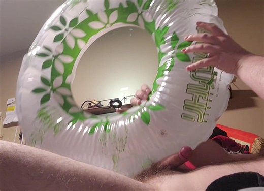 Masturbating with the anime swim ring