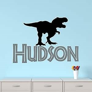 Amazon.com: Custom Dinosaur Name Wall Decal- Baby Boy Girl Unisex - Nursery Decal for Home Bedroom Children - Wall Sticker (253) (36" Wide x 25" Tall) : Baby