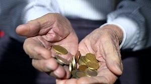 Homeless Pensioner Begging Helping Hand Charity: стоковое видео (без лицензионных платежей), 1082146784 | Shutterstock