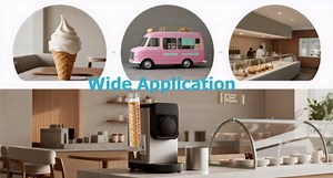 16'' Resturant Ice Cream Cone Dispenser (Commercial), Fit for Most Cone & Waffle Cone on Market, Self Adhesive Wall Mount Cone Holder for Coffee Dounut Store Ice Cream Machine, Easy to Clean (2PCS)