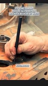 1.1M views · 6.6K reactions | metal stitching and pinning process para sa pagrepair ng crack sa cylinder head at block na cast iron❤️❤️❤️ #fypシ゚viralシ #fbreels #fypシ #mechanic #mechaniclife | Boss jerome | Facebook