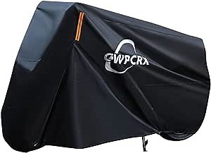 Motorcycle Cover, 210T-96.5in Oxford Cloth Moped Cover, Motorcycle Cover Waterproof Outdoor, with Lock-Holes Storage Bag for Honda, Suzuki, Kawasaki, etc.…