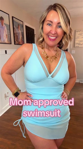 If you’ve ever stood at the pool wondering “Do I need a cover-up… or am I fine?” — this swimsuit is the answer. Built-in tummy control a flattering mesh sarong means no adjusting, no sucking in, no outfit stress. Walk to the pool. Sit. Stand. Lounge. Feel confident the whole time. #swimdress #tummycontrolswimwear #momapproved #momsoftiktok #swimtok @BloomingJelly_Official
