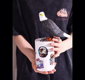 Bald Eagle Foaming Soap Dispenser – Touchless Foaming Bird Soap Dispenser for Bathroom & Kitchen, Hilarious Gift for Kids, Adults, and Bird Lovers (Bald Eagle)
