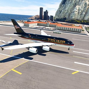 5.6K views · 46 reactions | Impossible Landing Trump AIRBUS A380 at Gibraltar Airport | Smilo | Facebook