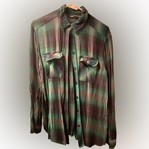 Green plaid shirt