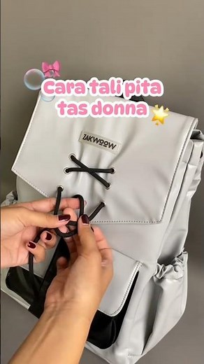 How to tie a ribbon on a Donna backpack✨️🩷 #backpack #shorts