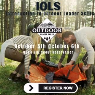 Introduction to Outdoor Leader Skills (IOLS) gives adult leaders the practical knowledge they need to help Scouts to learn outdoor skills. This is a required training course for all Scoutmaster and Assistant Scoutmasters.www.monmouthbsa.org/training-iols. | Monmouth Council, Scouting America
