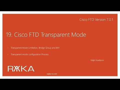 19. Cisco FTD Transparent mode configuration