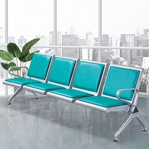 [Hot Item] Waiting Area 3 4 5 Seater Chairs Hospital School Bank Airport Public Waiting Room Furniture with Sofa Leather Cushion