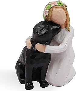 BORLESTA Pet Memorial Gifts for Dogs - Dog Memorial Gifts for Loss of Dog, Dog Sympathy Bereavement Gifts, Gifts for Dog Lovers, Dog Passing Away Gifts - Dog Angel Figurines (Black)