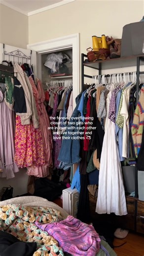 The Forever Overflowing Closet of Two Girls in Love | WLW Closet Thrifting