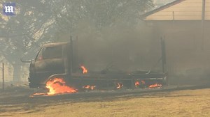 Exhausted firefighters collapse after a night of battling blazes