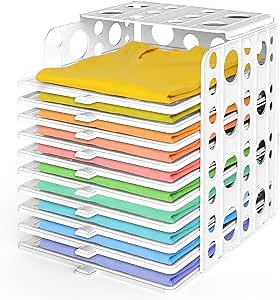 BoxLegend Tshirt Organizer Stack Easily Closet Organizers and Storage Easy to Assemble Clothes Folder Sturdiness Stackable Storage Bins Durability Closet Drawers for Clothes
