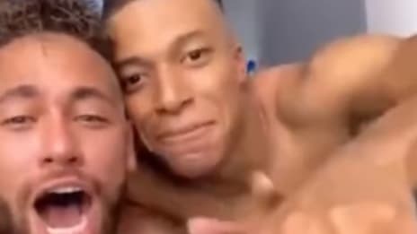 PSG-Leipzig: La célébration de Neymar et Mbappé dans les vestiaires