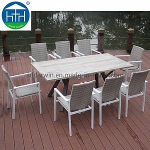 [Hot Item] Wholesale Quality Outdoor Furniture Garden Patio Resin Wicker Dining Table Set
