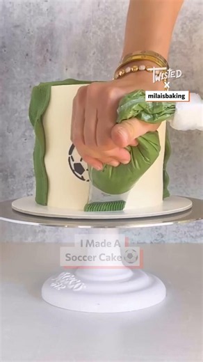 I Made A Soccer Cake ⚽️ #football #worldcup #footballcake