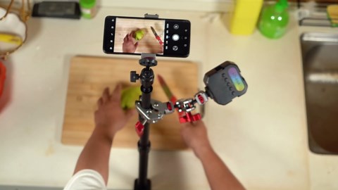 Camera Desk Mount Table Stand with 360° Ball Head, Table Light Stand with 1/4" Screw & C Clamp, Webcam Stand Mount for DSLR Camera Video Light Ring Light Live Streaming Vlog (811002)