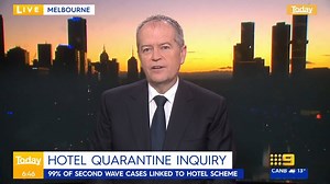 108K views · 128 reactions | "Why do we need guards to guard adults?" Bill Shorten has questioned the integrity of Australians in hotel quarantine flouting the rules after 99% of second wave cases were linked to the hotel scheme. #9Today | TODAY | Facebook