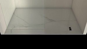 MCOCOD 56-61 in. W x 79 in. H Double Sliding Frameless Smooth Sliding Shower Door in Brushed Gold with 3/8 in. Frosted Glass DS01-6079BG-UFG