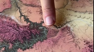 GeoJango Maps, North Carolina State Physical Map; Topo Topographical Elevation Shaded Relief Framed Picture, 36x24 inch map (Antique)