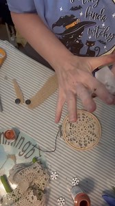 134K views · 554 reactions | Another idea of an Embroidery hoop with another Doily | Hummingbird paintery | Facebook