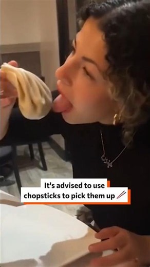 Why Is It So Hard To Eat These Dumplings ?! 🥟 🫣 #SoupDumplings #FoodHacks #DumplingLover