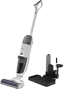 iHome WetVac WV5, Cordless Wet Dry Vacuum Cleaner and Mop, Self Cleaning Brush Roll, Dual Tank System, Multi Surface Hard Floor Cleaner, 45 Minute Runtime