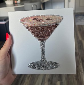 Rhinestone Wall Art - Espresso Martini - Etsy