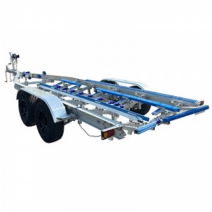 [Hot Item] 28FT Alloy Boat Trailer Heavy Duty Poly Bunks Aluminum Boat Trailer for Fishing Boats Rib Boats Fiberglass Boats