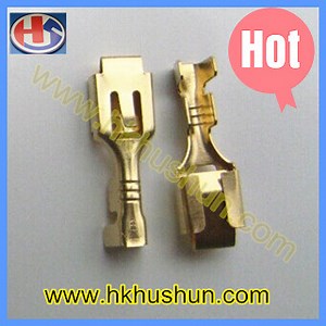[Hot Item] 6.3mm Brass Crimp Terminal Cable Female Spade Connector (HS-FT-001)