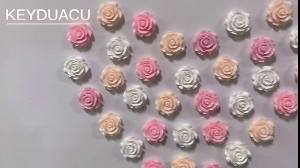 18 pcs - Flower Fridge Magnets, Rose Fridge Magnets, Cute Whiteboard Magnets, Girls Locker Magnets (Pink)