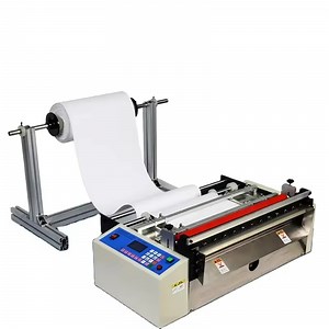 [Hot Item] Qk-300 Desktop 300mm Width Paper Non-Woven Fabrics Automatic Roll to Sheet A3 A4 Size Slitting Cutter Cutting Machine