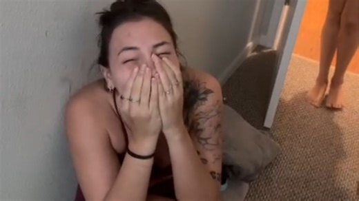 Dorm room reunion: Dad emerges from under the cover and melts heart