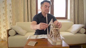 WOODEN.CITY Mill 3D Wooden Puzzles for Adults – Build Your Own Mill with Rubber‑Band Motor – Self‑Assembly Model, DIY Gift for Adults and Teens – Laser‑Cut Wooden 3D Model for Display and Home Décor