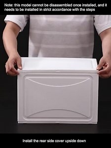 MagicFox Shoe Display Box - Acrylic Sneaker Storage Case for Men Shoes and Women Shoes - Stackable Shoe Organizer for Closets and Entrywayy, Magnetic Side Open Shoe Box (White) (White)