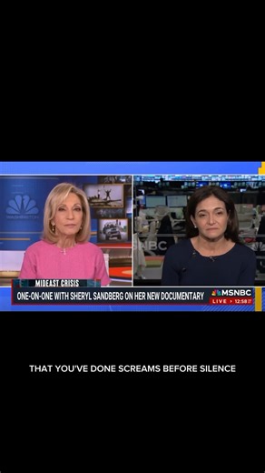 "Sexual violence is still not okay, because rape is never resistance and people have to be able to see the truth here." Sheryl Sandberg speaks to Andrea Mitchell Reports on MSNBC about the importance of watching her film #ScreamsBeforeSilence. | Israel in the USA