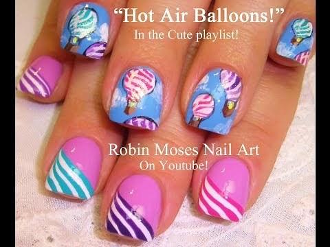 Easy Hot Air Balloon Festival! Nail Art Design Tutorial