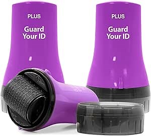 Identity Theft Prevention and Personal Privacy Protection Advanced Roller by Guard Your ID, Purple, Wide 3-Pack